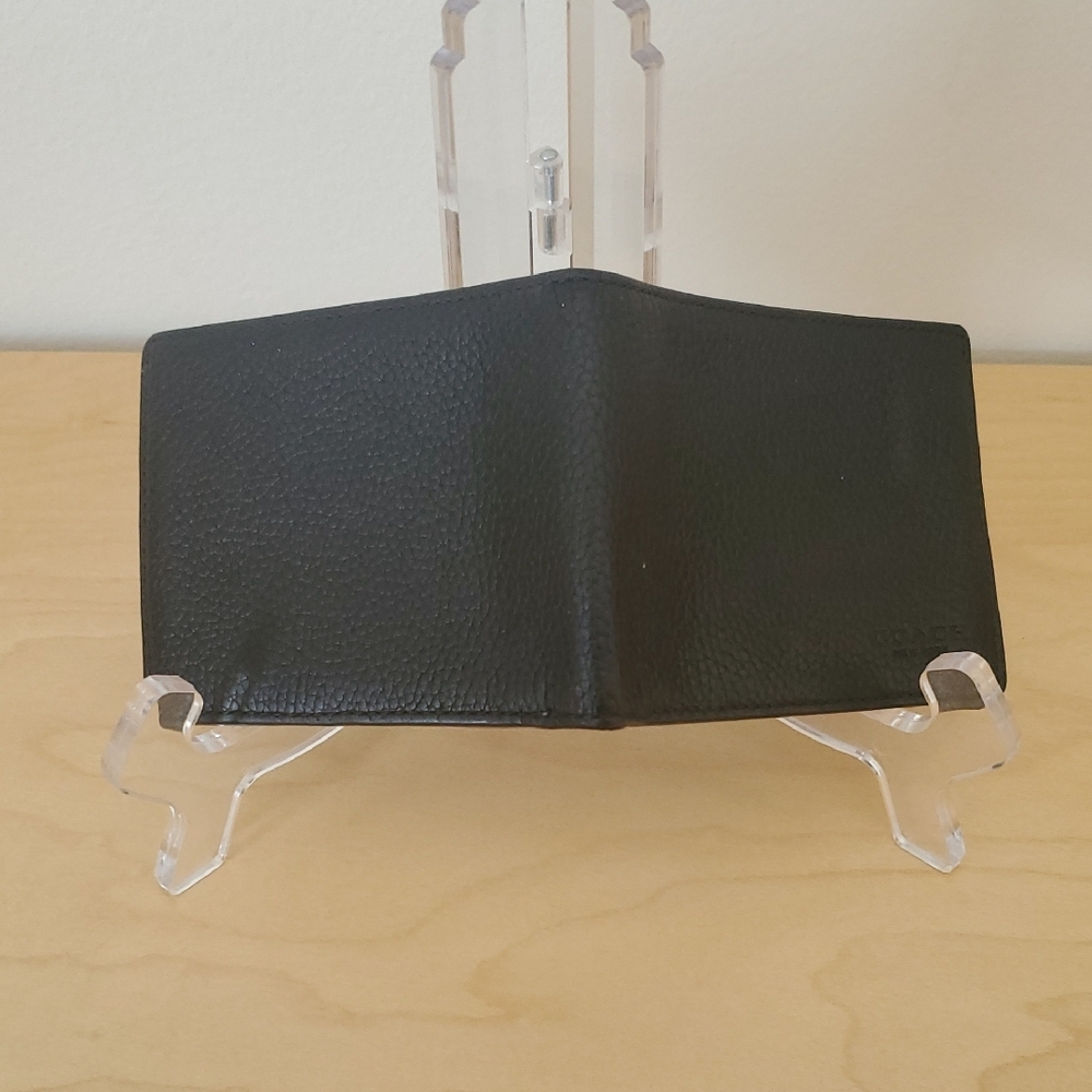 Coach Pebbled Black Leather Wallet - Picture 6 of 12